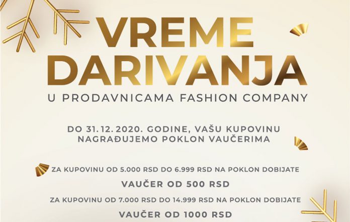 fashion company praznična akcija